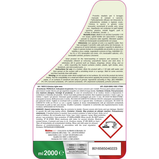 ELIMINA RIGHE NERE 2L CAMPER.