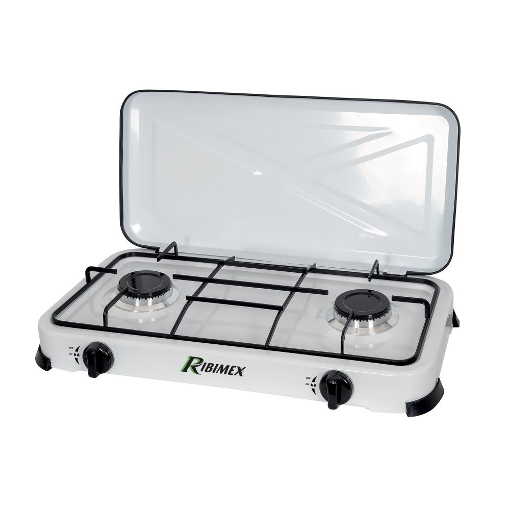 FORNELLO A GAS 2 FUOCHI 60X33XH8CM 2,2KW+2,2KW.