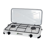 FORNELLO A GAS 2 FUOCHI 60X33XH8CM 2,2KW+2,2KW.