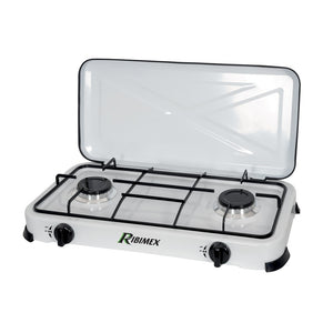 FORNELLO A GAS 2 FUOCHI 60X33XH8CM 2,2KW+2,2KW.