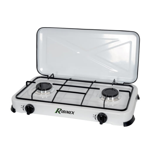 FORNELLO A GAS 2 FUOCHI 60X33XH8CM 2,2KW+2,2KW.