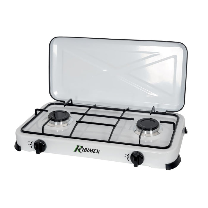 FORNELLO A GAS 2 FUOCHI 60X33XH8CM 2,2KW+2,2KW.