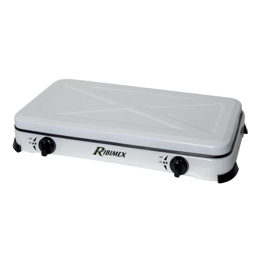 FORNELLO A GAS 2 FUOCHI 60X33XH8CM 2,2KW+2,2KW.