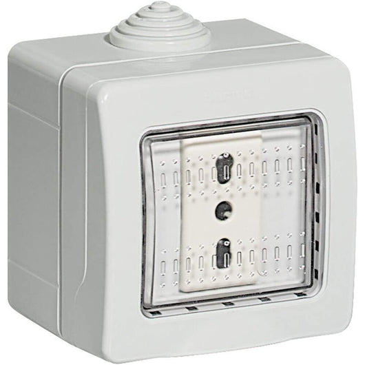 KIT PRESA BIPASSO IN CUSTODIA IP55 1 MODULO