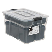 ORGANIZER CON COPERCHIO 8L 31X22XH18CM GRIGIO