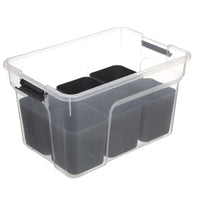ORGANIZER CON COPERCHIO 8L 31X22XH18CM GRIGIO