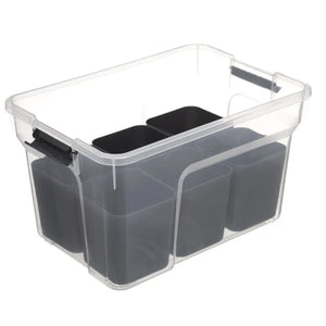 ORGANIZER CON COPERCHIO 8L 31X22XH18CM GRIGIO
