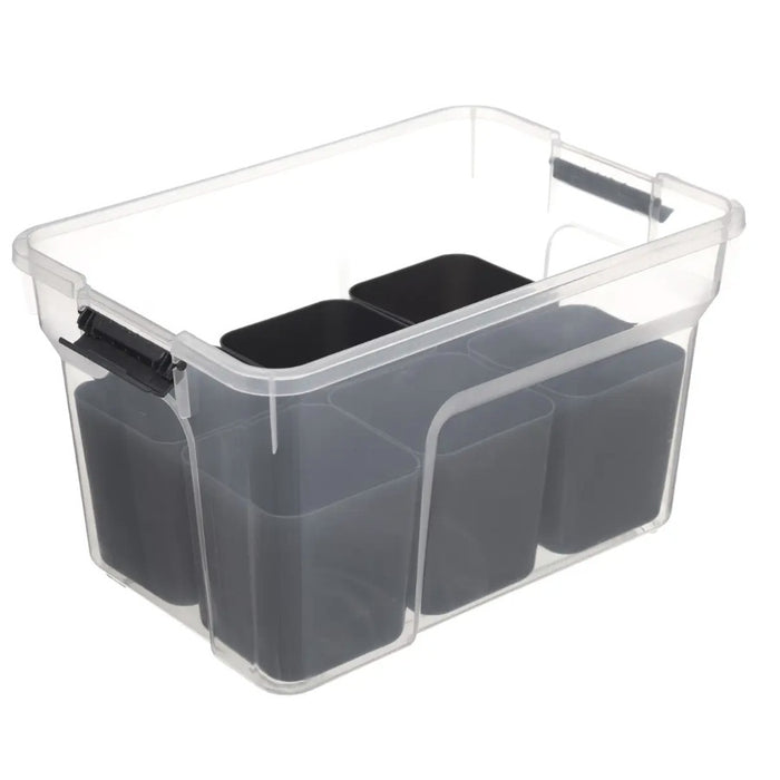 ORGANIZER CON COPERCHIO 8L 31X22XH18CM GRIGIO