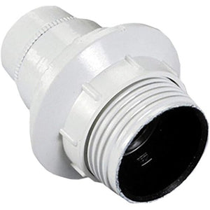 PORTALAMPADA E14 FILETTATO CON GHIERA BIANCO.