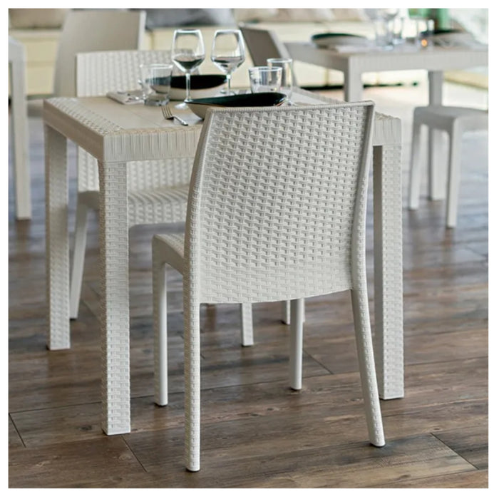 TAVOLO DALLAS 80X80XH74CM BIANCO