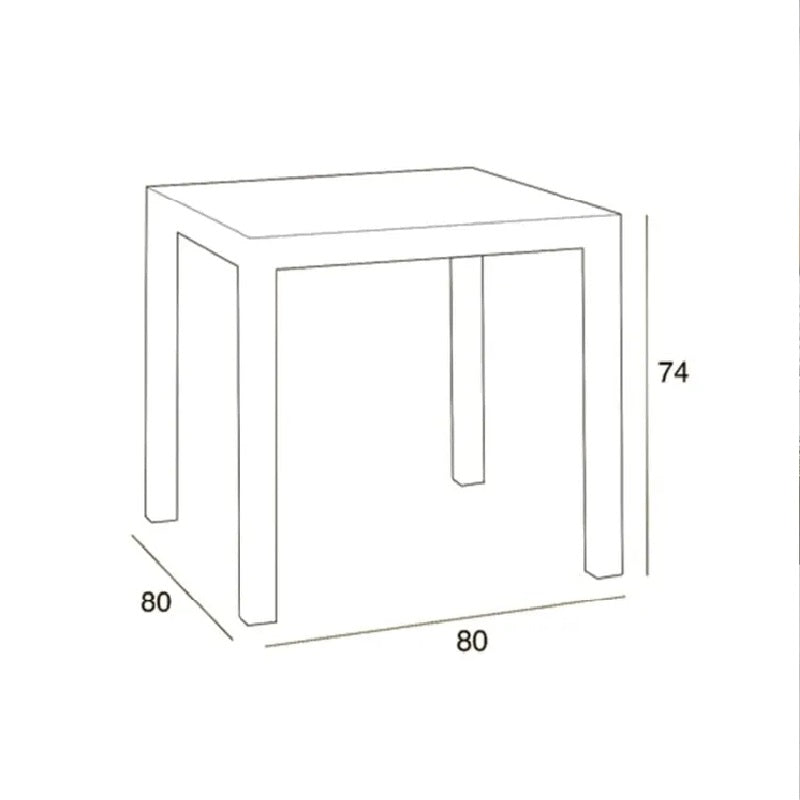 TAVOLO DALLAS 80X80XH74CM BIANCO