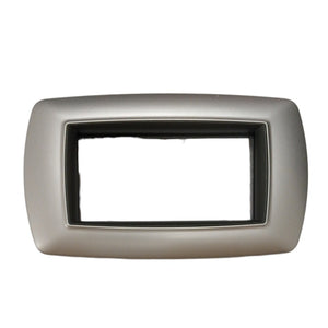 PLACCA MYLIFE 4 MODULI ALLUMINIO CHIARO