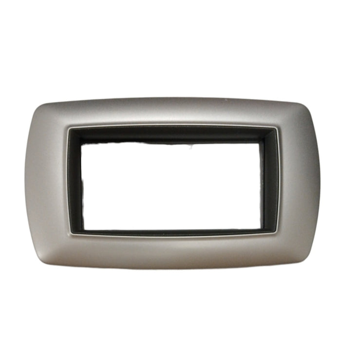 PLACCA MYLIFE 4 MODULI ALLUMINIO CHIARO