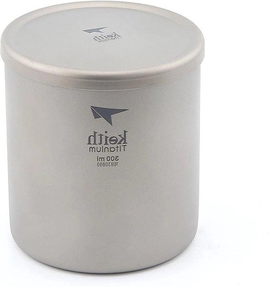 Tazza da Caffè in Titanio 220ml/600ml a Doppia Parete Ultraleggera Portatile per Campeggio e Escursionismo - Tazza da Caffè Leggera