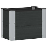 Letto rialzato da giardino Nero 50 x 30 x 36 cm alluminio 42039032