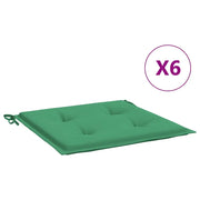 Cuscini per Sedia 6 pz | Cuscini per sedie Verdi 40x40x4 cm in Tessuto Oxford