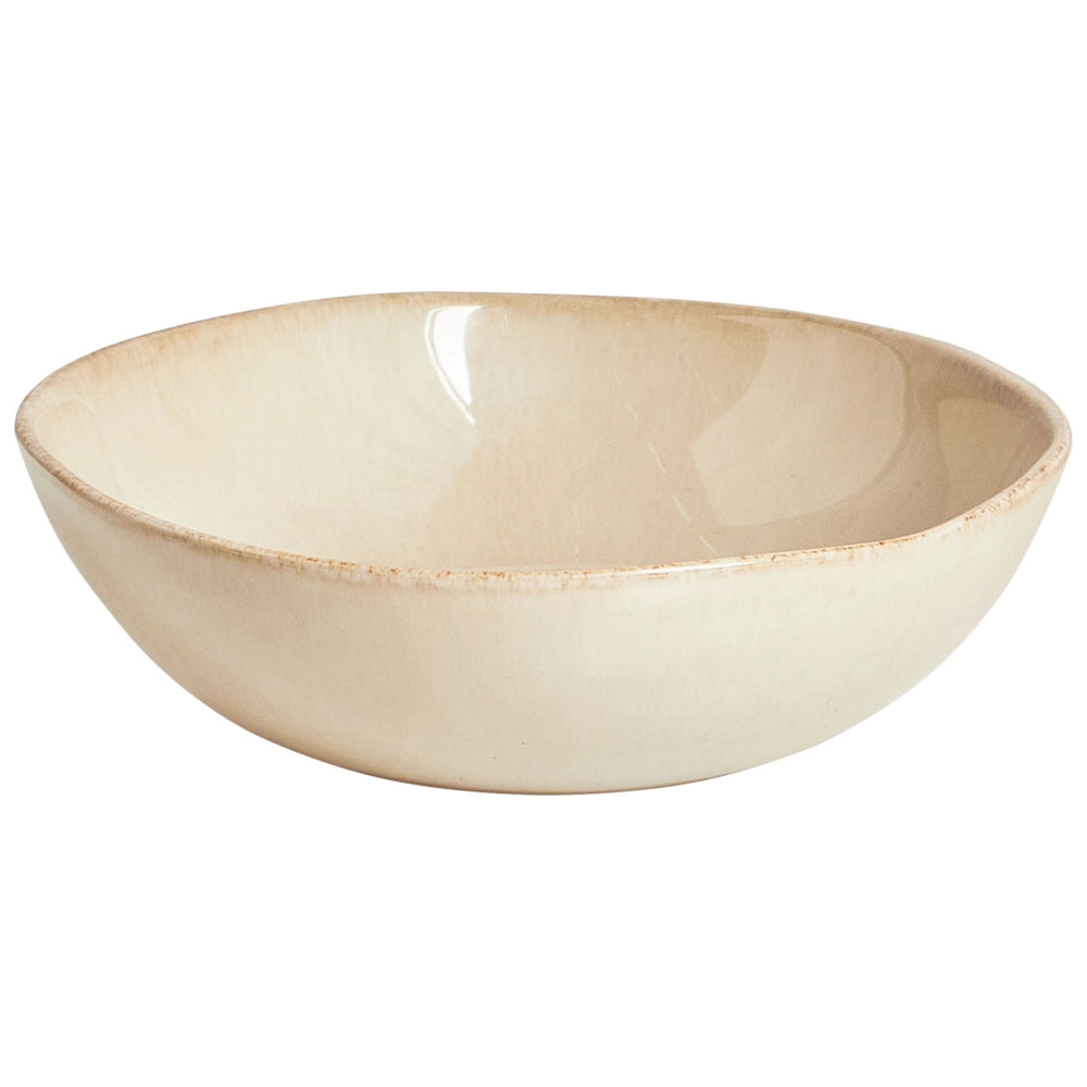 Set di 24 stoviglie in gres caolino fatto a mano con smalto reattivo Finitura Beige chiaro Cucina Sala da pranzo