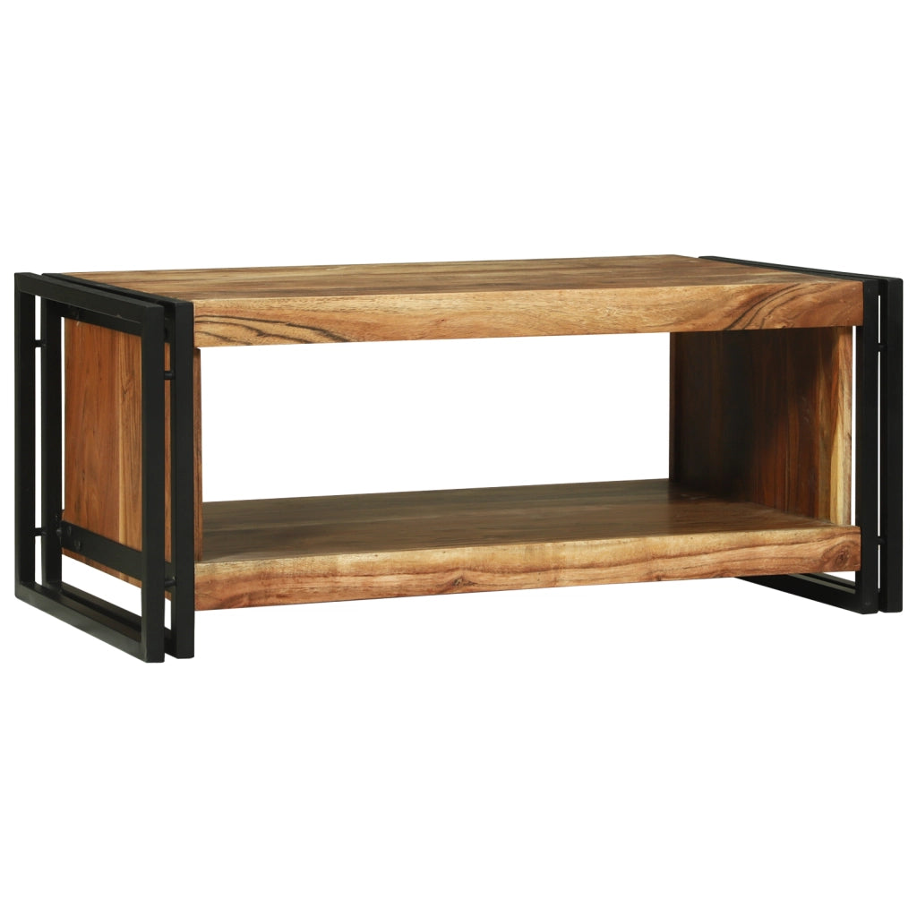 Tavolino da CaffÃ¨ 90x50x38 cm Legno Massello di Acacia