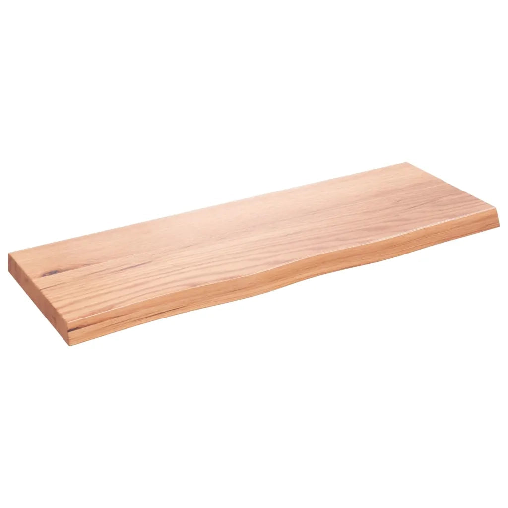 Ripiano Muro Marrone 80x30x(2-4) cm Massello Rovere Trattato 363663
