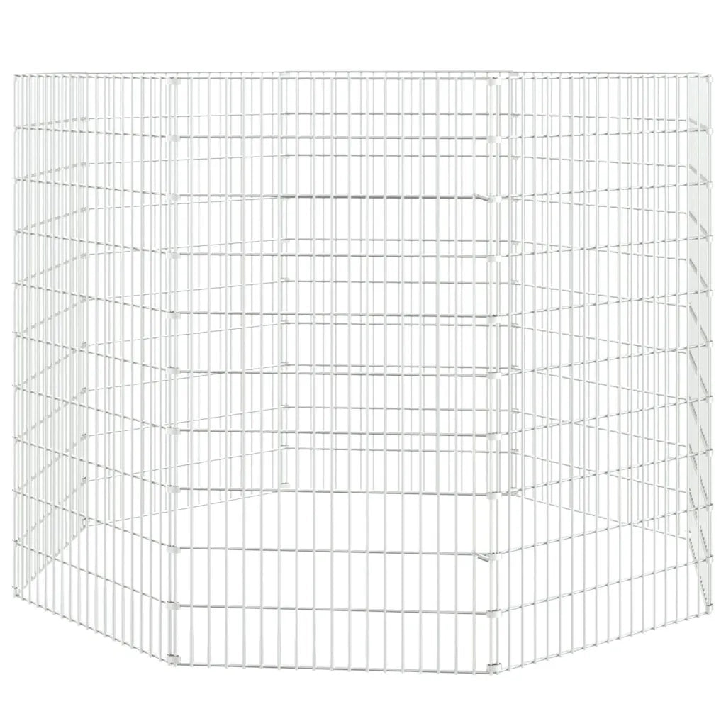 Conigliera con 8 Pannelli 54x100 cm Ferro Zincato cod mxl 53754