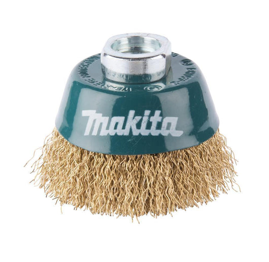 Makita D-39746 Ruota a raggi di filo di acciaio Spazzola a forma di tazza 6 cm 1 pz