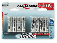 Ansmann 4+4 Lithium AA Batteria monouso Stilo AA Litio