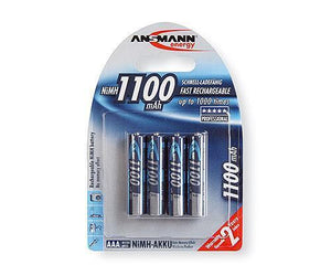 Ansmann 1x4 NiMH 1100 mAh Micro / AAA / HR03 Batteria ricaricabile Mini Stilo AAA Nichel-Metallo Idruro (NiMH)