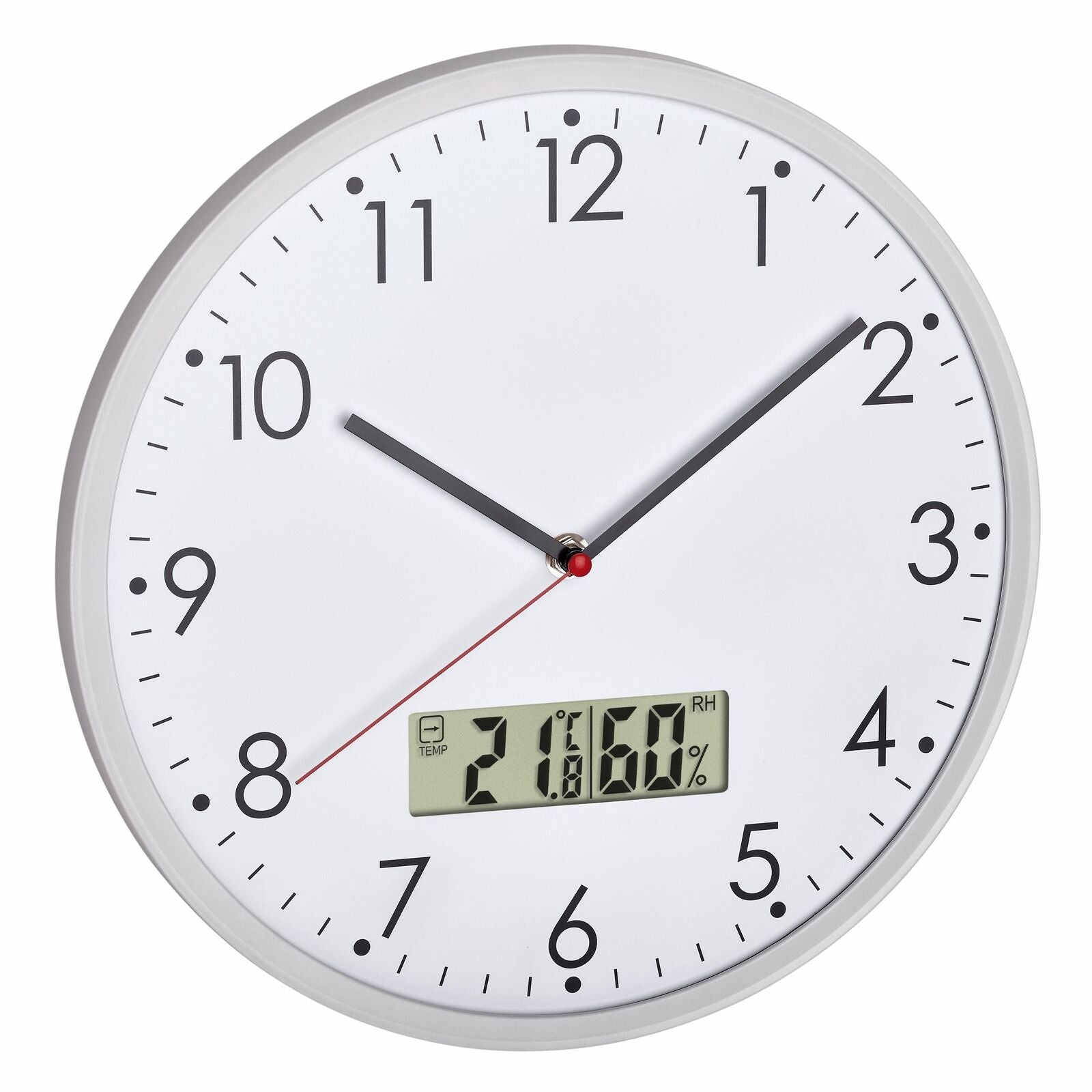 TFA-Dostmann 60.3048.02 wall/table clock Parete Digital clock Rotondo Bianco