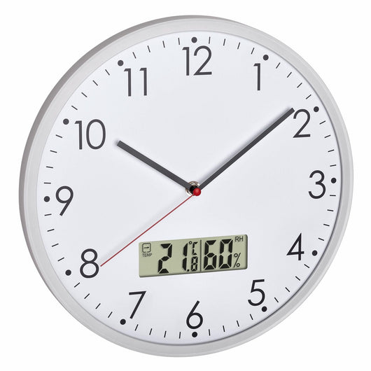 TFA-Dostmann 60.3048.02 wall/table clock Parete Digital clock Rotondo Bianco