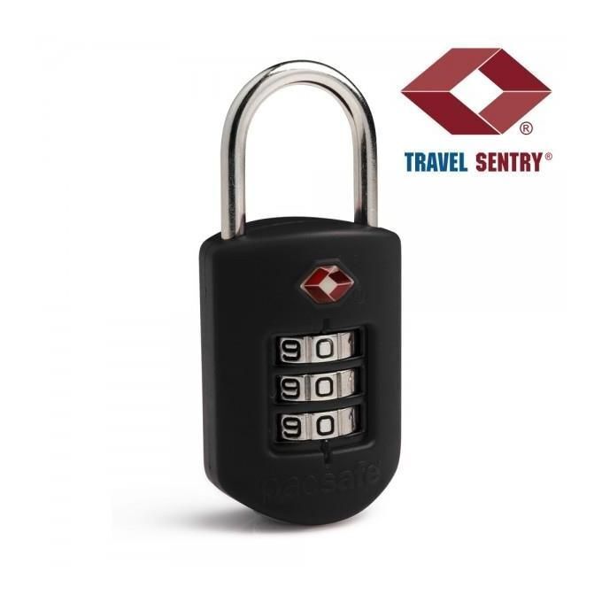 Pacsafe Prosafe 1000 Lucchetto a combinazione per bagagli Plastica, Acciaio inossidabile Nero