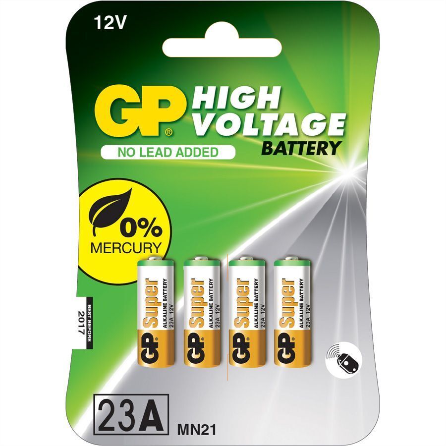 GP Battery 4 Pile a Bottone Alcaline A 23 12V