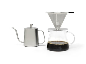 Leopold Vienna LV113012 caffettiera manuale Macchina per caffè a cialde 0,5 L Argento, Trasparente