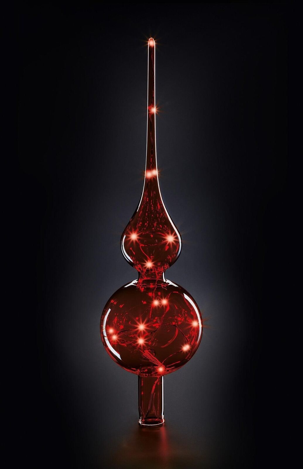 Krinner 76032 decorazione natalizia Ornamento per albero di Natale Vetro Rosso, Trasparente 1 pz