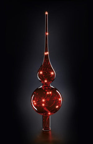 Krinner 76032 decorazione natalizia Ornamento per albero di Natale Vetro Rosso, Trasparente 1 pz