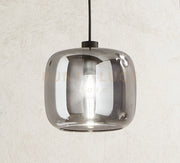 SOSPENSIONE VERVE-2 1 LUCE FUME' ATTACCO E14 SENZA BASE D' ATTACCO D.20CM H.19CM