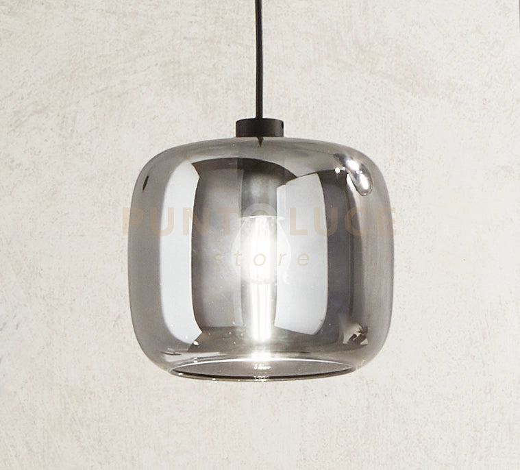 SOSPENSIONE VERVE-2 1 LUCE FUME' ATTACCO E14 SENZA BASE D' ATTACCO D.20CM H.19CM