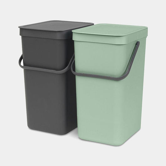 Brabantia Sort & Go Rettangolare Plastica Verde, Grigio