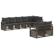 Set Divano da Giardino 8 pcs Grigio polyrattan 3435773