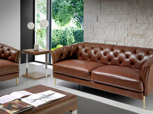 Tavolo angolare quadrato in noce e acciaio cromato