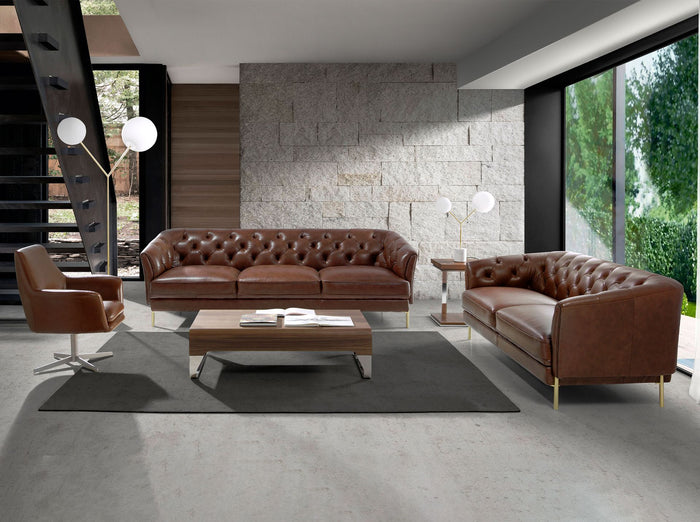 Tavolo angolare quadrato in noce e acciaio cromato