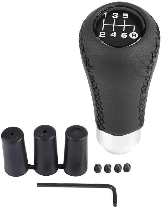 Accessorio per veicoli - Manopola di cambio 6 velocità - Universale - Manovella in PU - 3 Cavi (8/10/12mm) - Facile da installare - Manopola di cambio