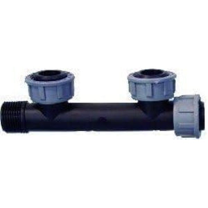 Tavlit pp girevole multi-t-distributore 2 3/4 x 1 pollici 10 bar