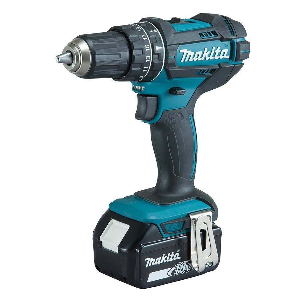 Makita DHP482RFX9 Akku-Schlagbohrschrauber 18V 1900 Giri/min Senza chiave 1,5 kg Nero, Verde