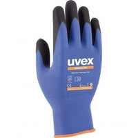 Uvex 60027 Guanti da officina Antracite, Blu Elastan, Poliammide 1 pz