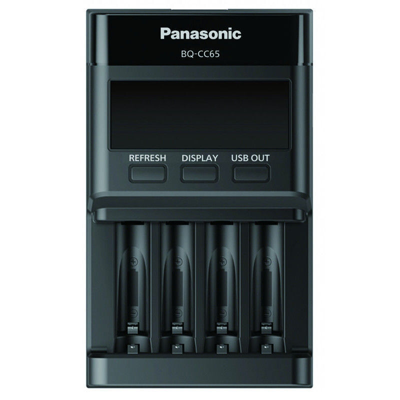 Panasonic Eneloop LCD PRO Caricabatterie BQ-CC65 ERP senza Batteria