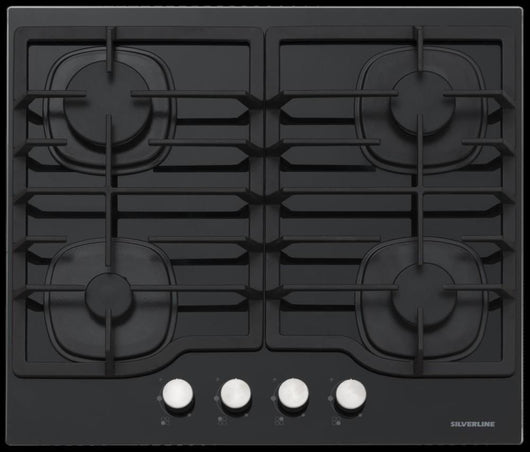 Silverline CS5404B01 piano cottura Nero Da incasso 58 cm Gas 4 Fornello(i)