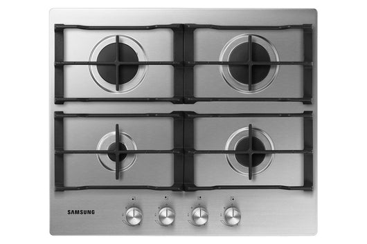 Samsung NA64H3010AS Piano Cottura a Gas 4 Zone Griglia in Ghisa 60 cm Acciaio Inox