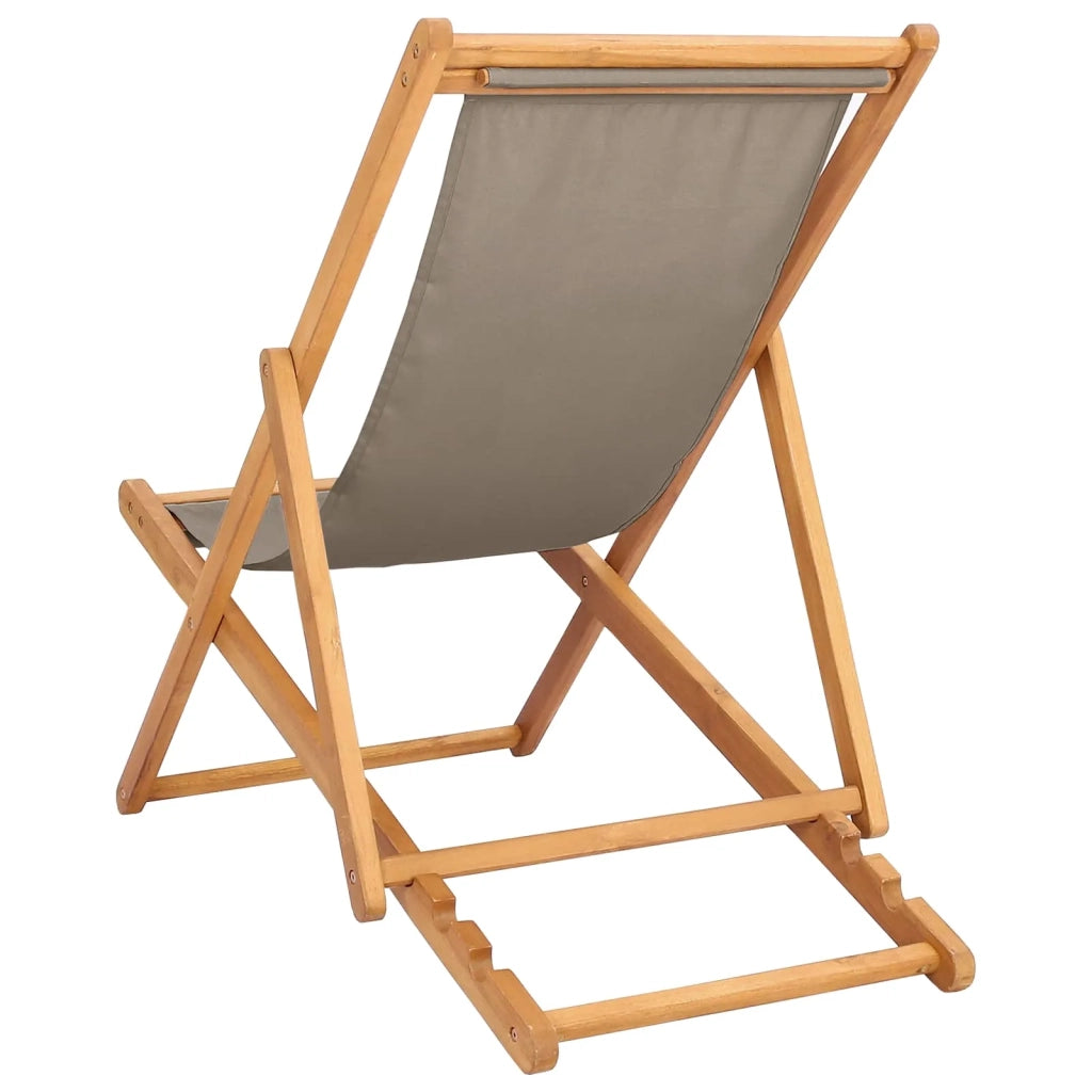 Sedia da Giardino | Sedia da spiaggia Tortora Legno di teak solido