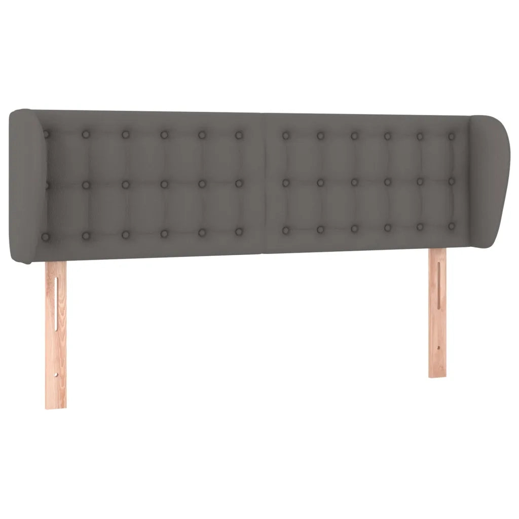 Testiera ad Orecchio-Testata con Orecchie Grigio 147x23x78/88 cm in Similpelle 672968