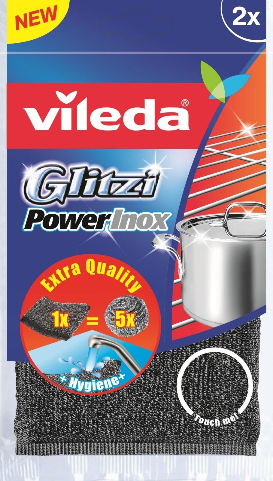 Vileda Spugna Glitzi Power Inox